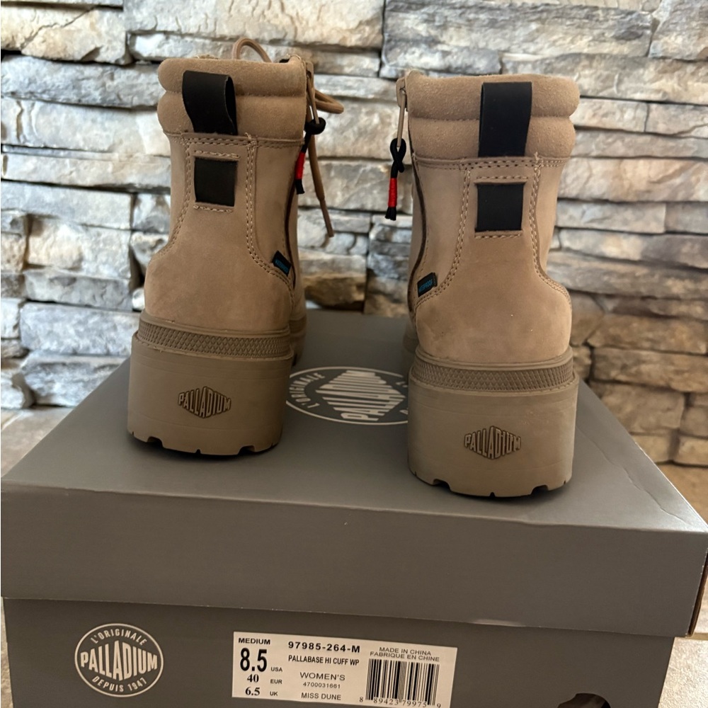 Palladium Women's Brown Combat Boots - Picture 4 of 6